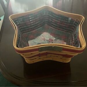 Longaberger Star Basket with Plaid Lining